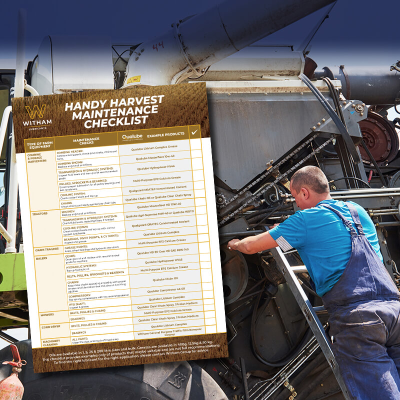 GET YOUR FREE HARVEST MAINTENANCE CHECKLIST NOW