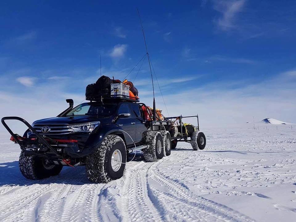 Arctic Trucks vehicle in Antarctica