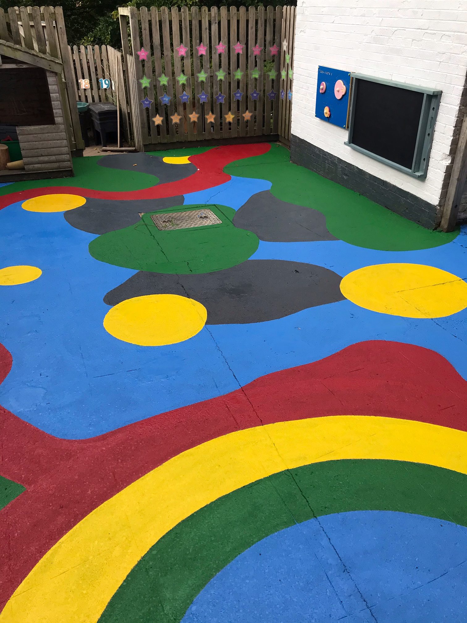Playground painted in bright colours