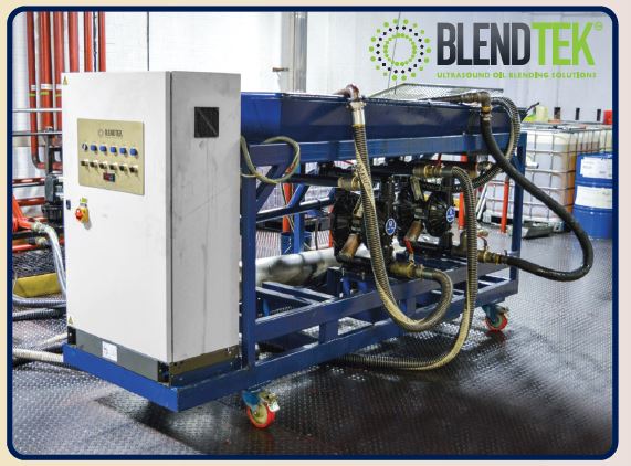 The new ‘Blendtek’ ultrasonic blending machine that removes the need for base oils and additives to be heated, saving enormous amounts of energy.