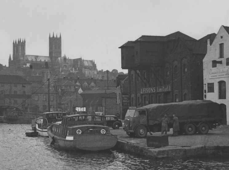Witham premises in the 1920s - on the side of the Brayford Pool in Lincoln, an area then renowned for its industry.