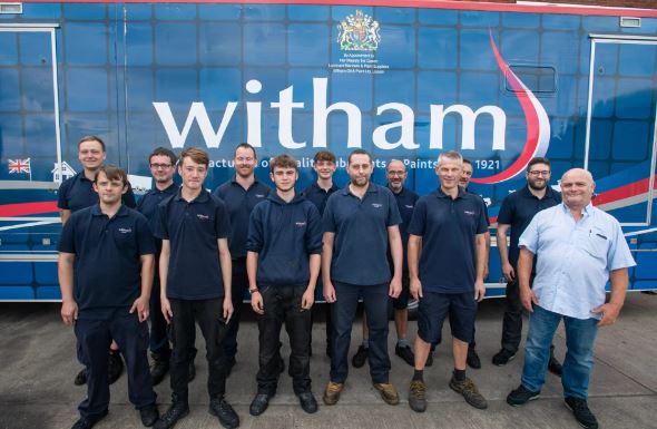 The Witham factory team includes longstanding members Martin King and Gary James (first and second on the bottom right).