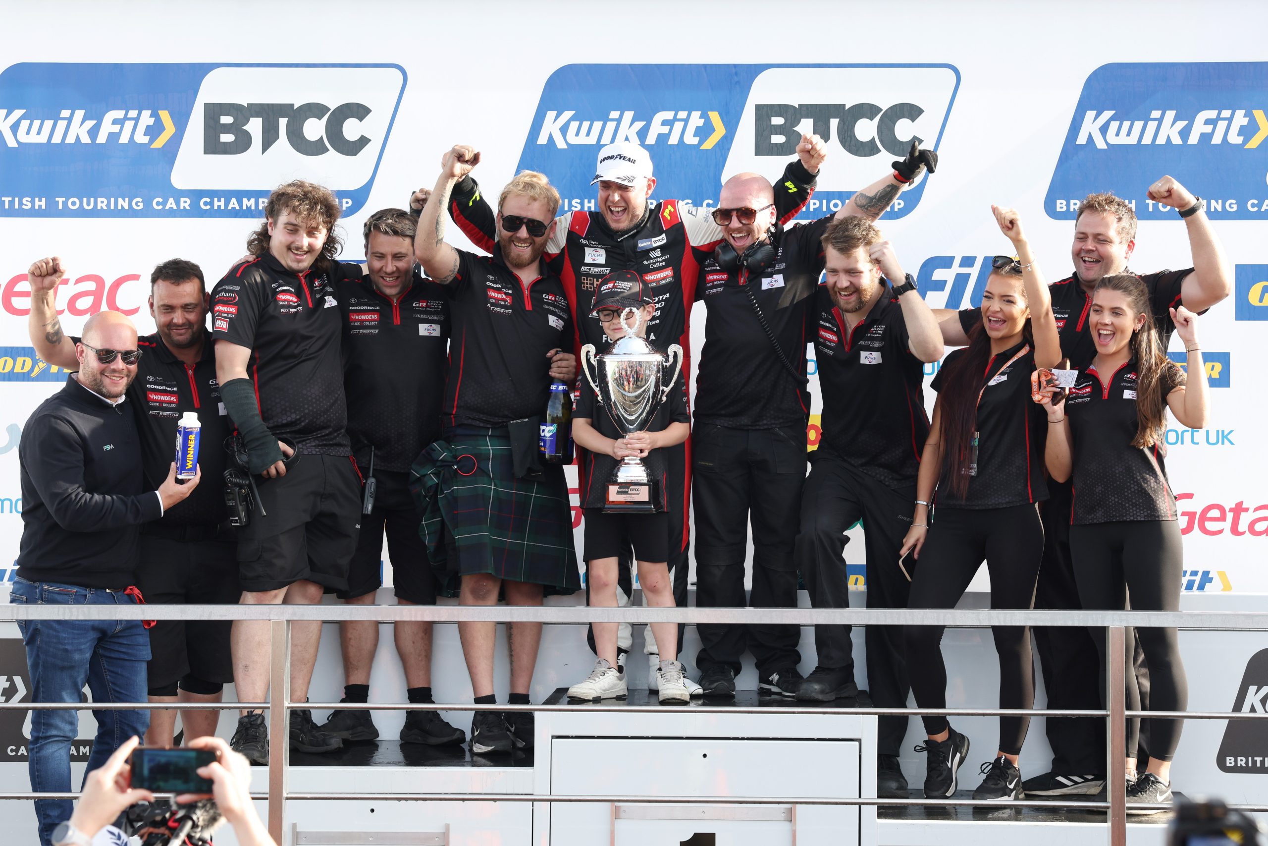 Rob Huff on BTCC Podium at Knockhill