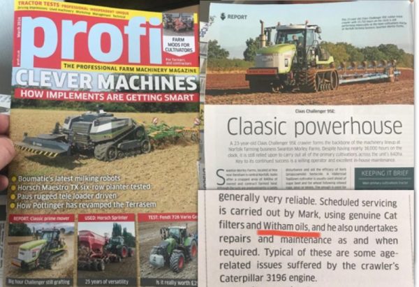 Profi Magazine featuring Witham Oils