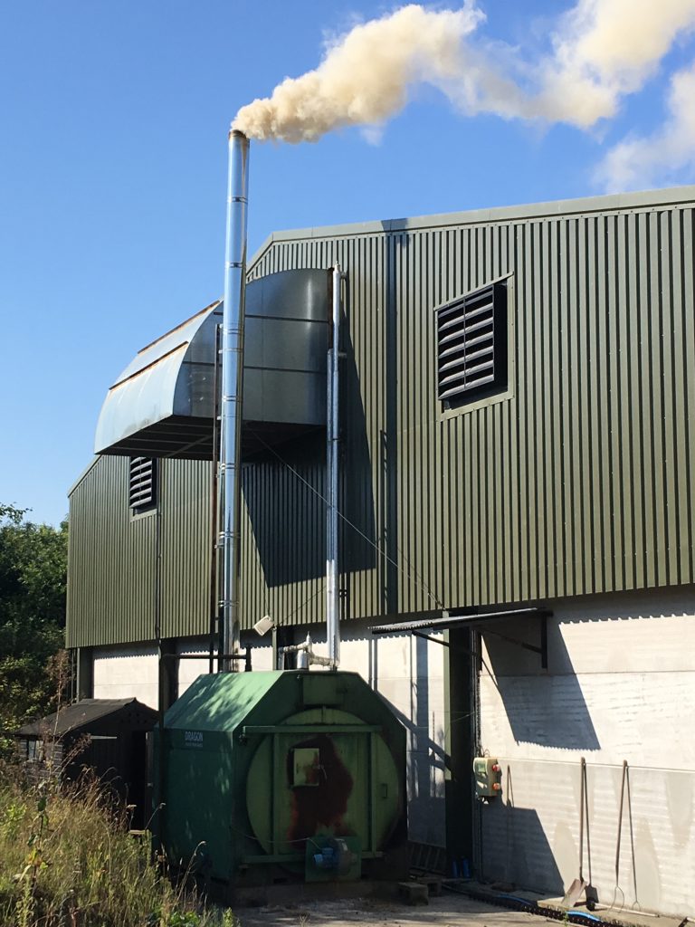 The Biomass Boiler & Wind Turbine contribute to sustainable farming