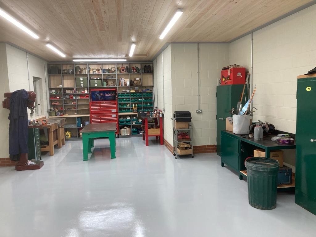 Customer Garage with tools in