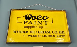 Witham Woco hand painted sign for Neville Barnes