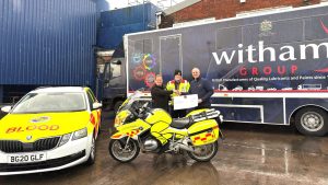 Blood Bikes Charity cheque presentation