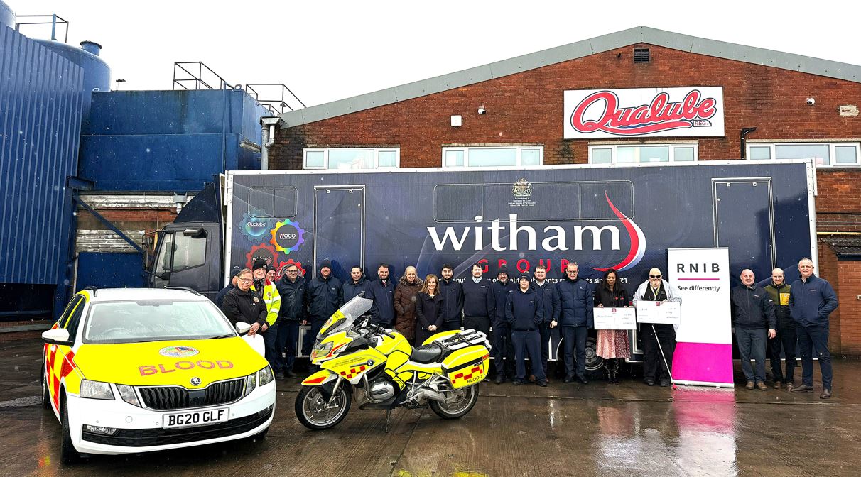 Witham Group Charity Cheque presentation Jan 25