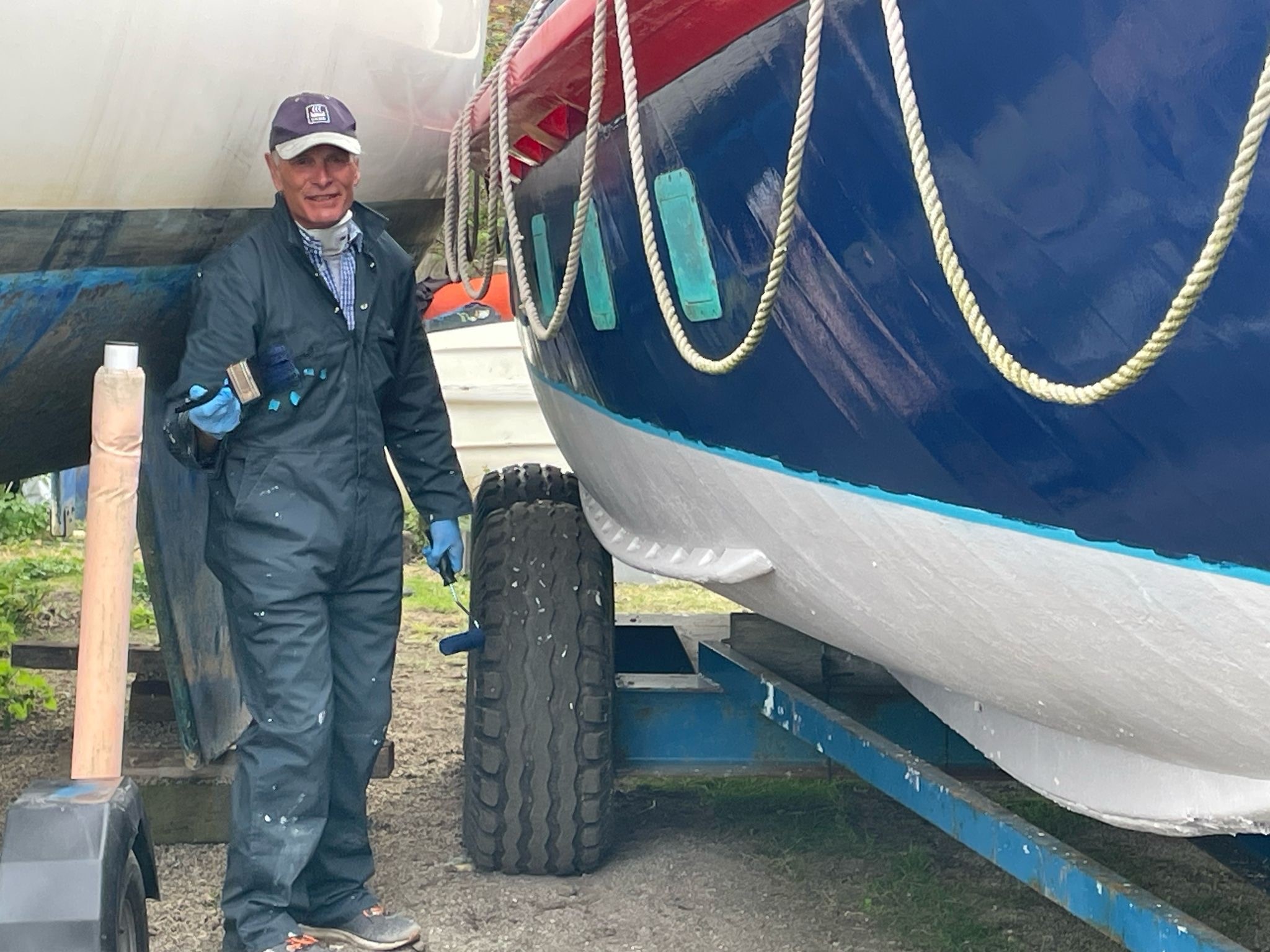 Lucy Lavers Boat painted in Woco Paint