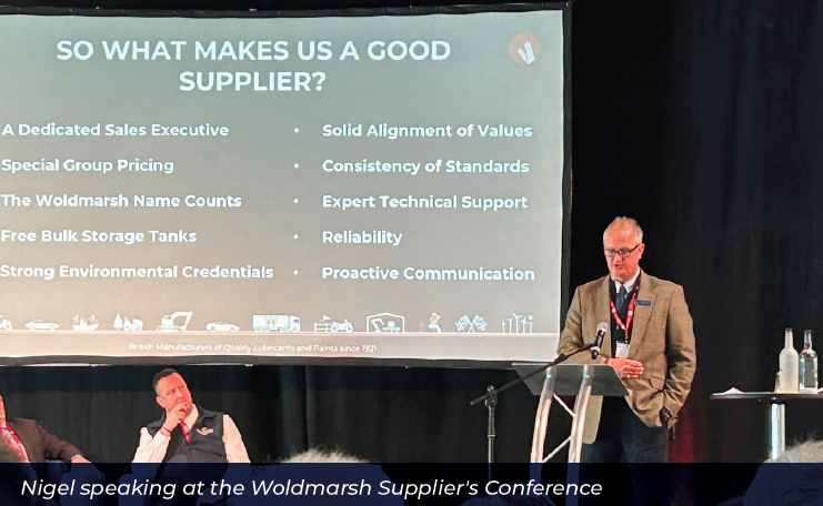 Nigel speaking at Woldmarsh conference