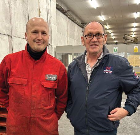 Witham's Dave Lagden (Right) on hand withthe paint sprayer from Jaylew