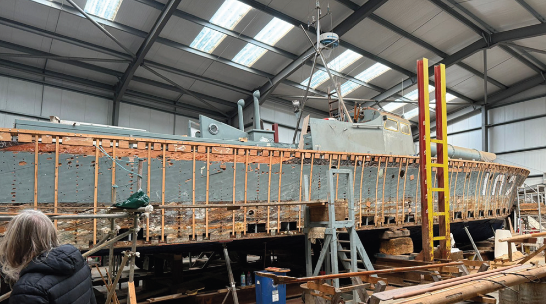 MTB 102 Boat being restored