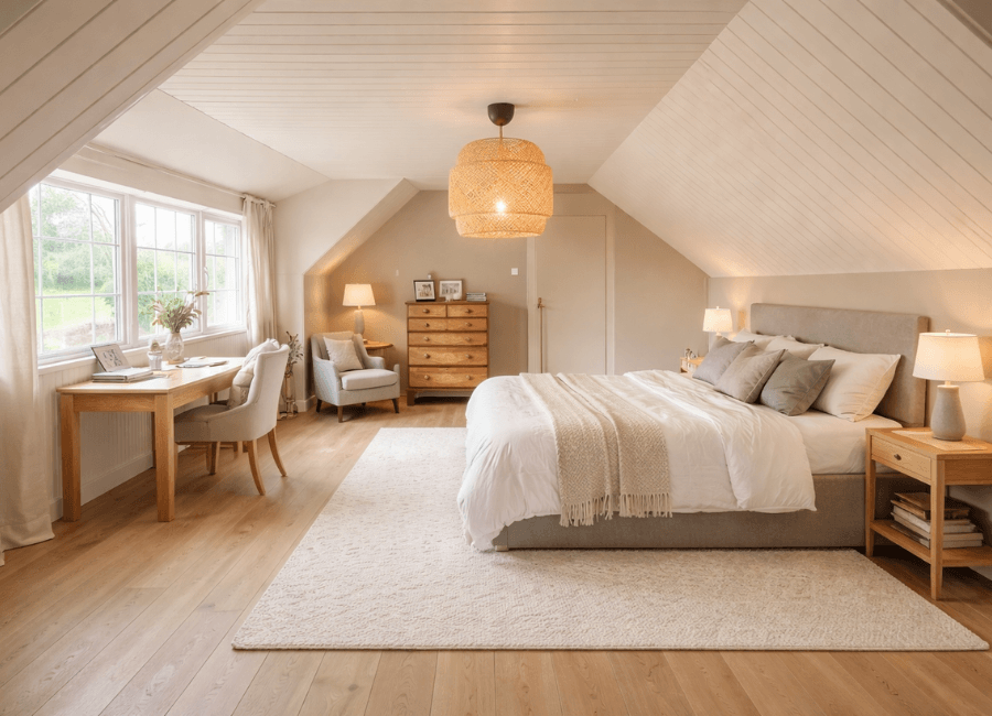 Bedroom after paint renovation