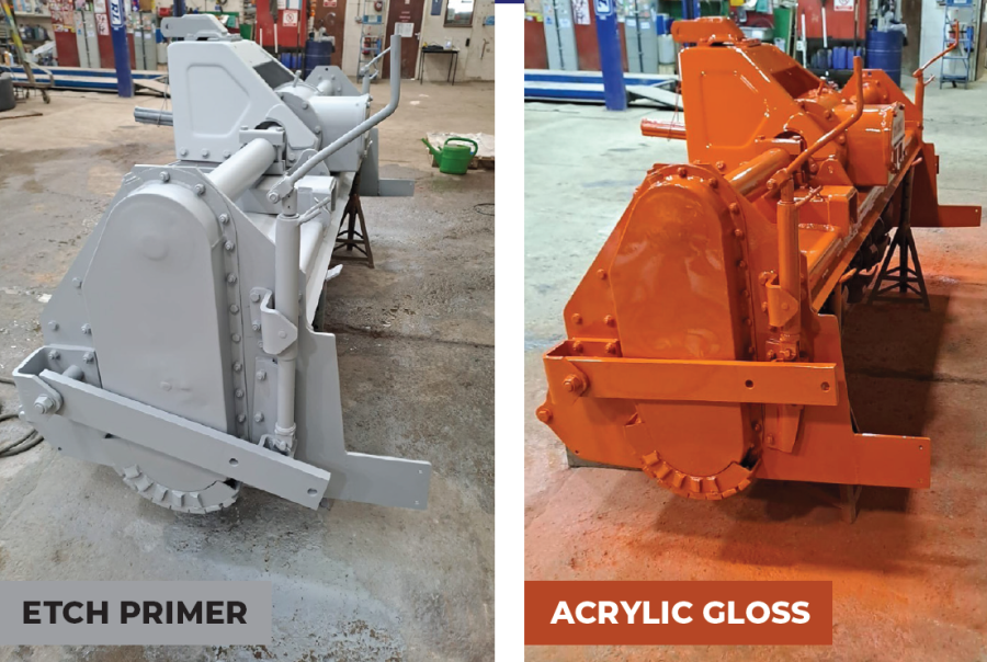 Howard Rotavator before and after paint job